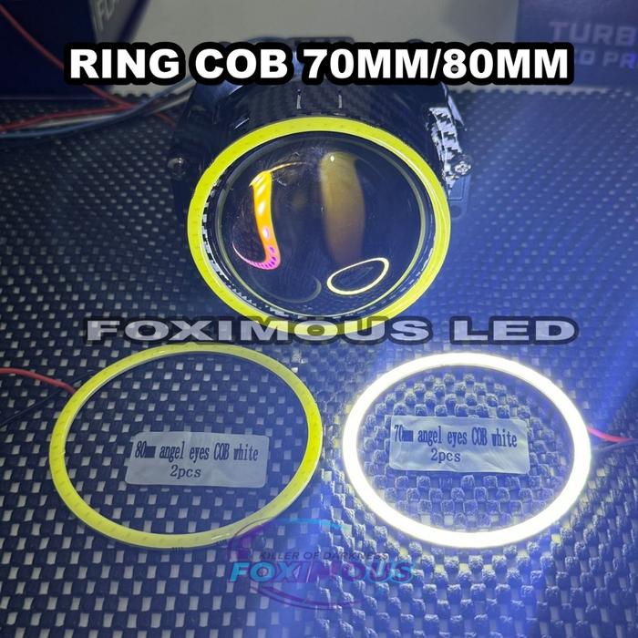 RING COB AE 70 MM 80 MM Putih Crystal Pnp Biled 2,5 inch dan 3 inch Universal Biled Projector