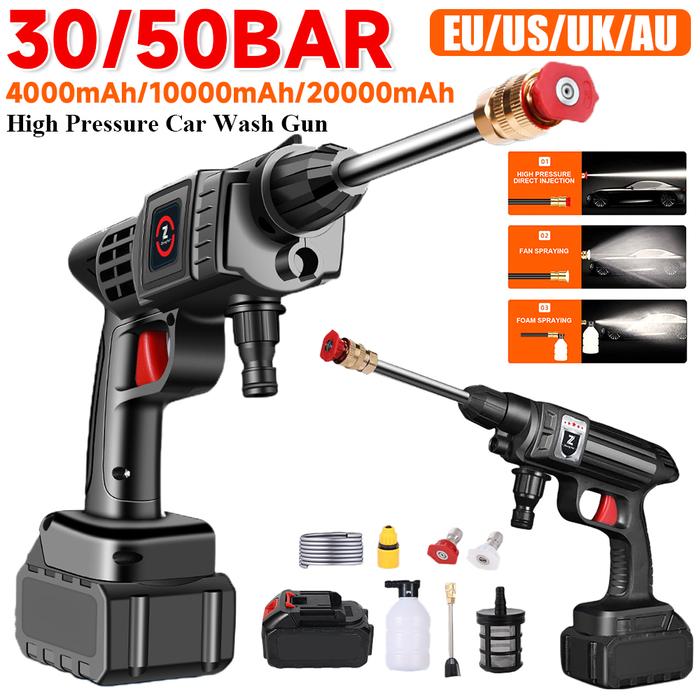 30/50Bar  Wash Gun Car Washer Spray Car Foam Sprayer 100W/200W Rechargeable Foam Generator Auto Wash