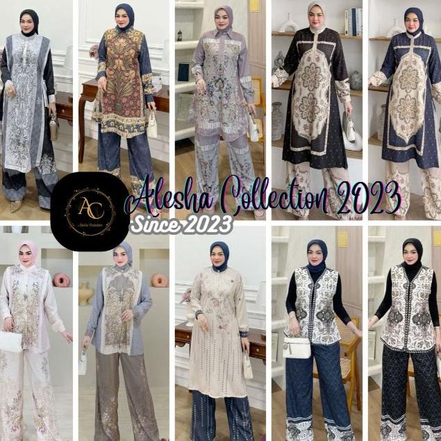 Sonia & Sandra Set Cel Tunik & Celana Best Seller - Setelan Wanita Premium Gamis Muslimah Best Selle