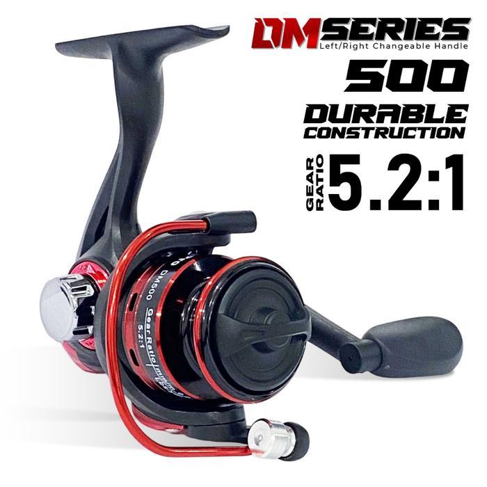 new - aquapro reel pancing spinning rod dm500 gear ratio 5.2:1 spool metal aluminium katrol pancing 