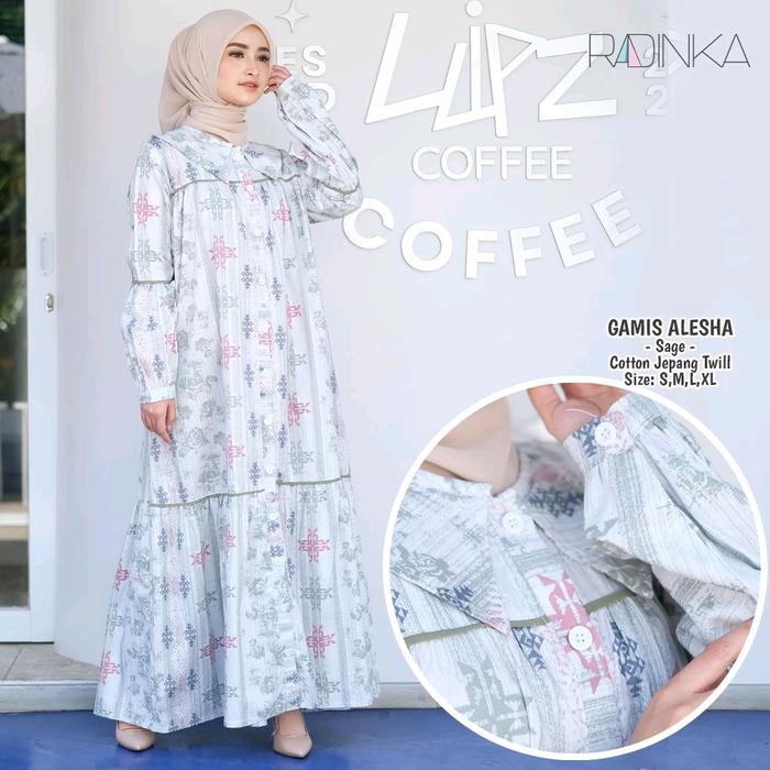 Baju Muslim Remaja Alesha By Radinka Muslim Wanita Gamis Katun