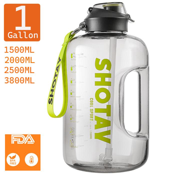 1.5 2 Liter BPA FREE Sport Bottle Kettle 1 Gallon Large Capacity