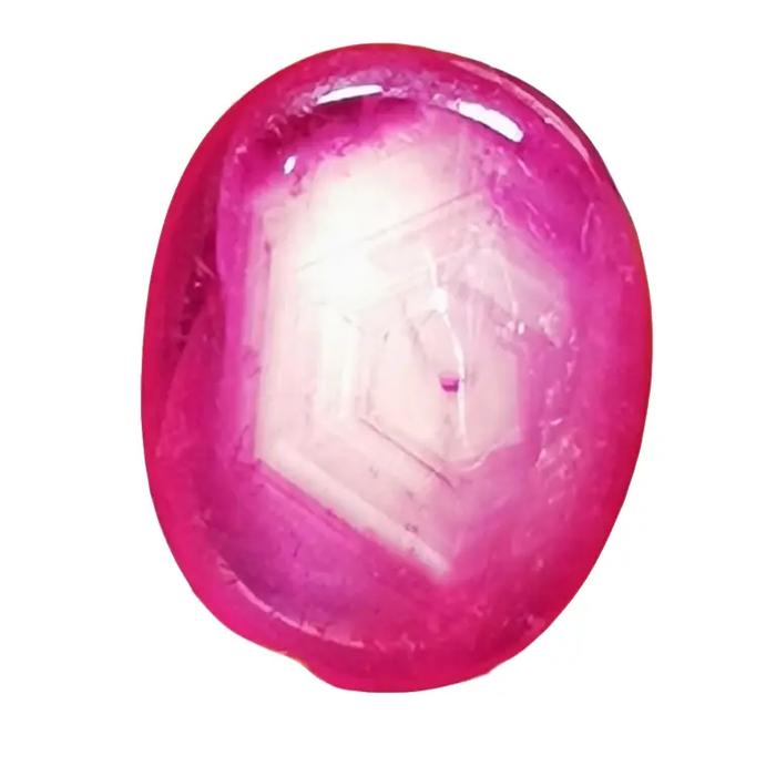 Batu Permata Ruby Star Burma Serat Antik Alpaka Super Mewah 10x8x4 mm - Ring Cincin Titanium akik pr