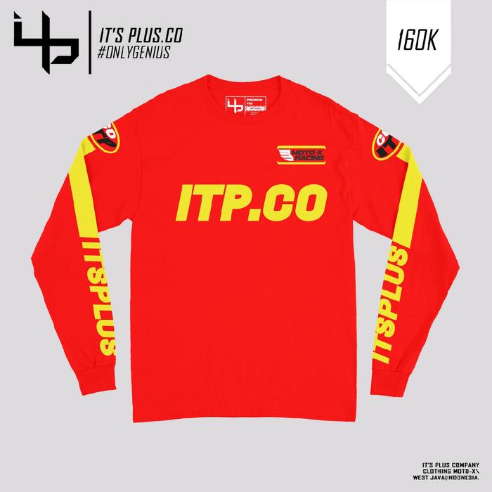 Itsplus Monaco Race Longsleeve Red Kaos Motor Cross Racing Trail Offroad Enduro Adventure