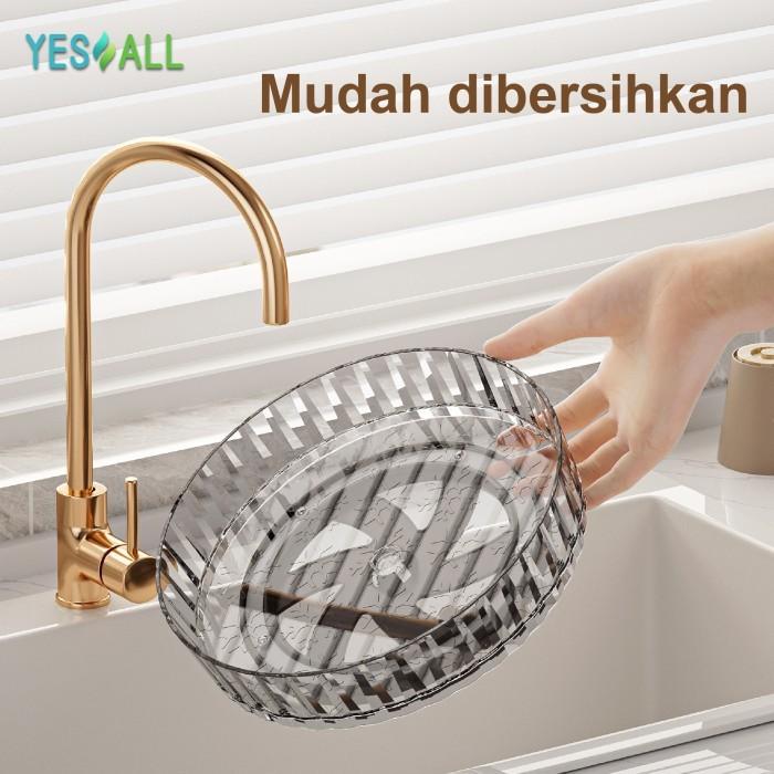 YESALL Rak Kosmetik salju kecil mini putar 360 derajat aesthetic tempat make up aesthetic tray aesth