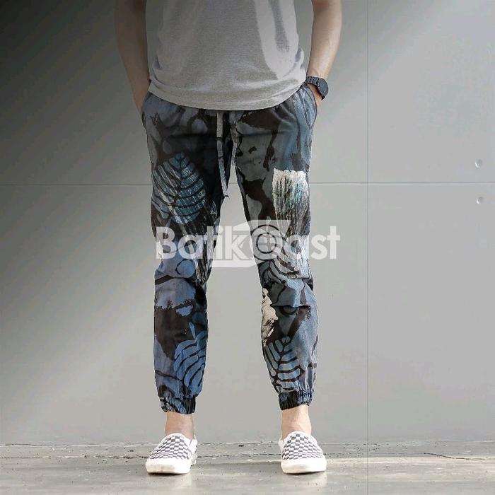 CELANA JOGER BATIK ABSTRAK KODE BJ 06 Pria Panjang Katun Dewasa Wanita Cowok Motif