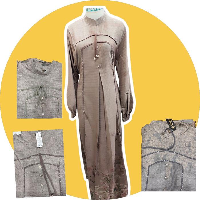 gamis qory    LD 110 panjang 140 Muslim Hitam Dress Syari Lebaran  Mewah Wanita  Dewasa Baju