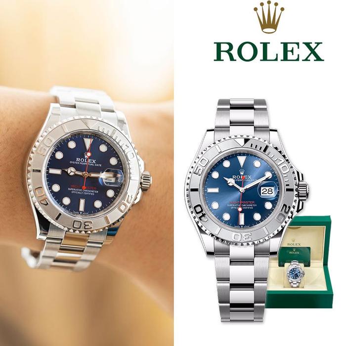 【Rolex】100% ASLI Rolex Yacht-Master Series Jam Tangan Rolex Pria m126622-0002 42mm Ready Stock Tahan