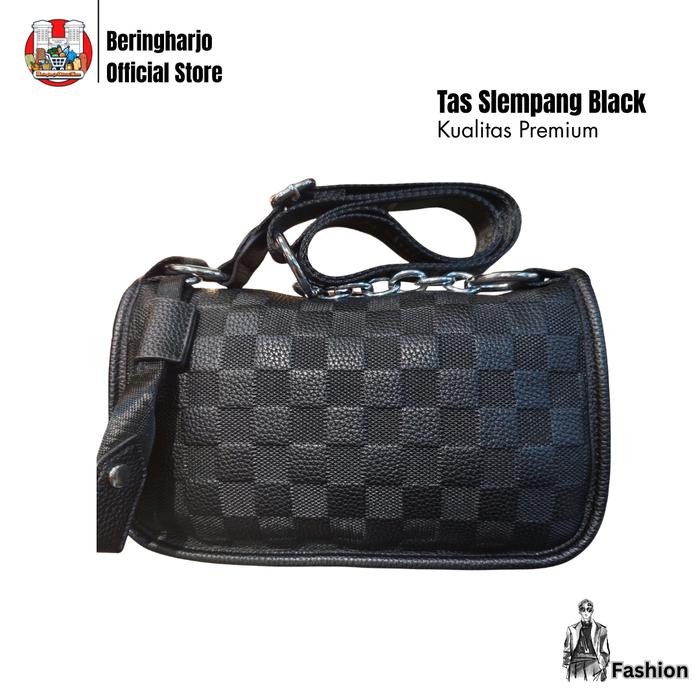 Tas Slempang Hitam Cewe | Motif Beragam | Premium quality | Grade Ori Import