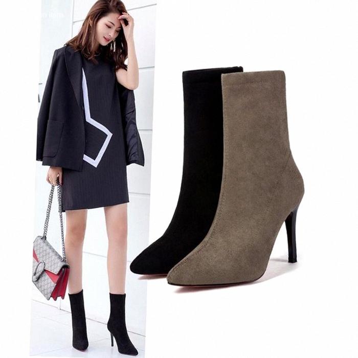 Sepatu Boots Wanita Heels Korea Import
