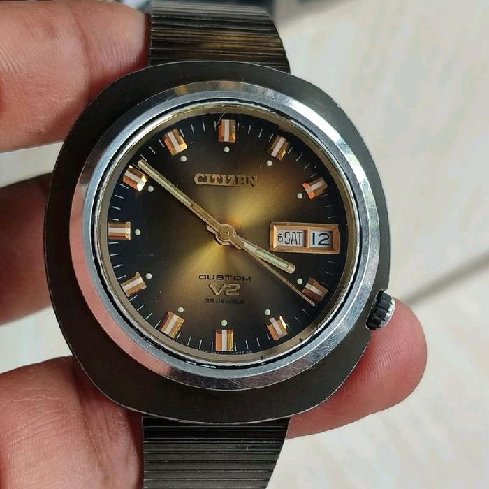 Jam tangan Citizen Custom V2  day date 23j  Full Original Vintage Big size