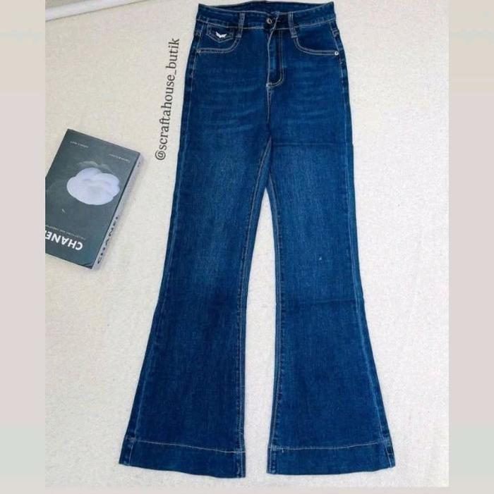 Celana jeans cutbray Denim import Wanita