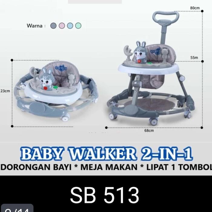Baby Walker Space Baby Sb 513 Sb513 Sb-513 Baby Walker + Dorongan Terbatas