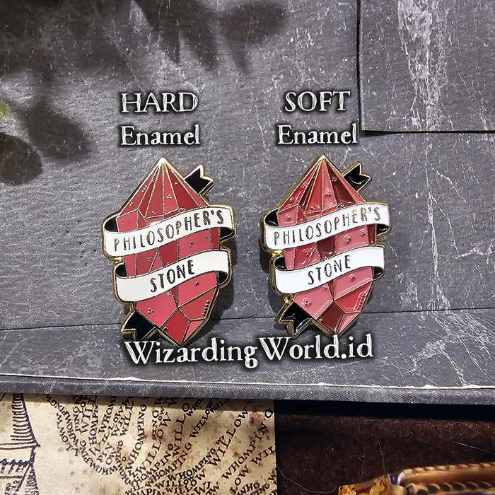 Philosopher's Stone Enamel Pin Bros Harry Potter Soft Enamel / Hard Enamel | Sorcerer Batu Bertuah S