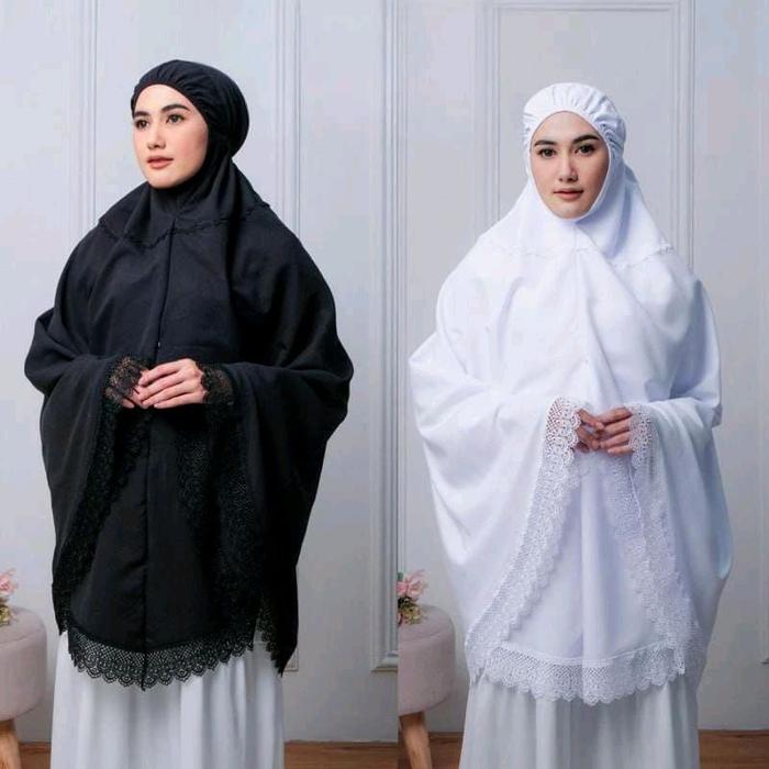 Hijab Bergo Haji & Umroh Bersaku Resleting β’ Hijab Atasan Jumbo Katun Renda Mewah β’ Hanya Atasan Tid