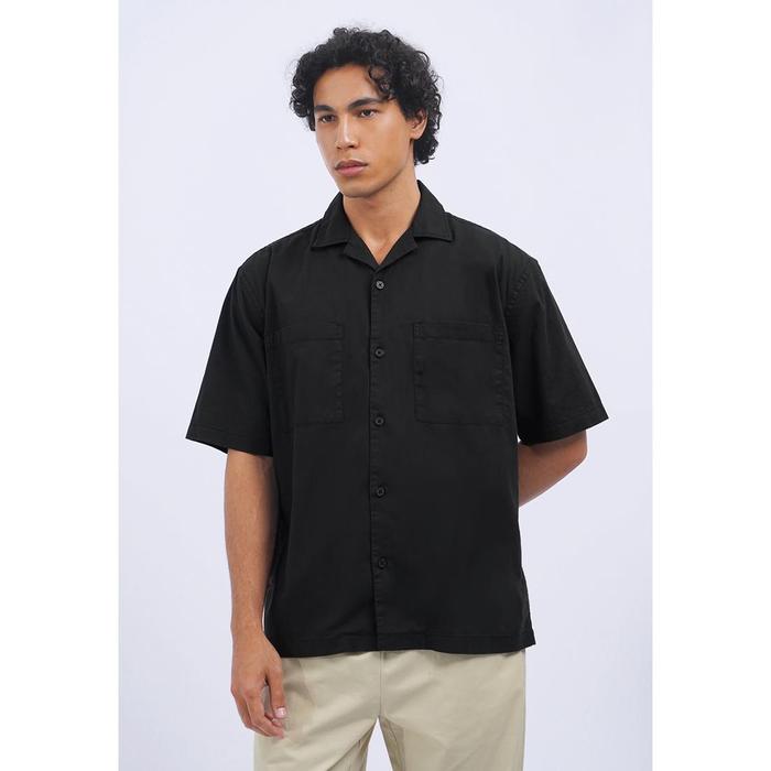 EXECUTIVE Double Pocket Short Sleeve Resort Shirt 1-SSXCRT126F514 Black
