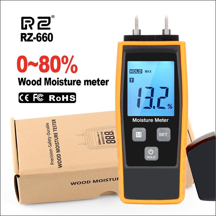 RZ Wood Moisture Meter Digital Wood Moisture Meter Concrete 0-80%