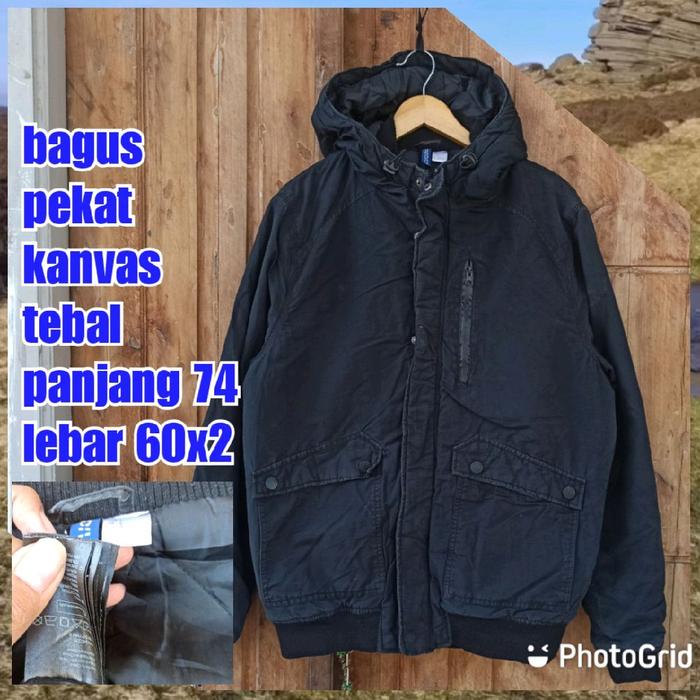 jaket work kerja casual Harrington duck kanvas h&m nit uniqlo