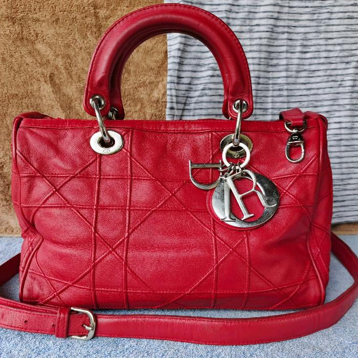 women bagDior lambskin otentik vintage  kondisi baik freeloved harga pas net no nego