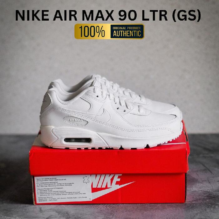 NIKE AIR MAX 90 LTR WHITE METTALIC