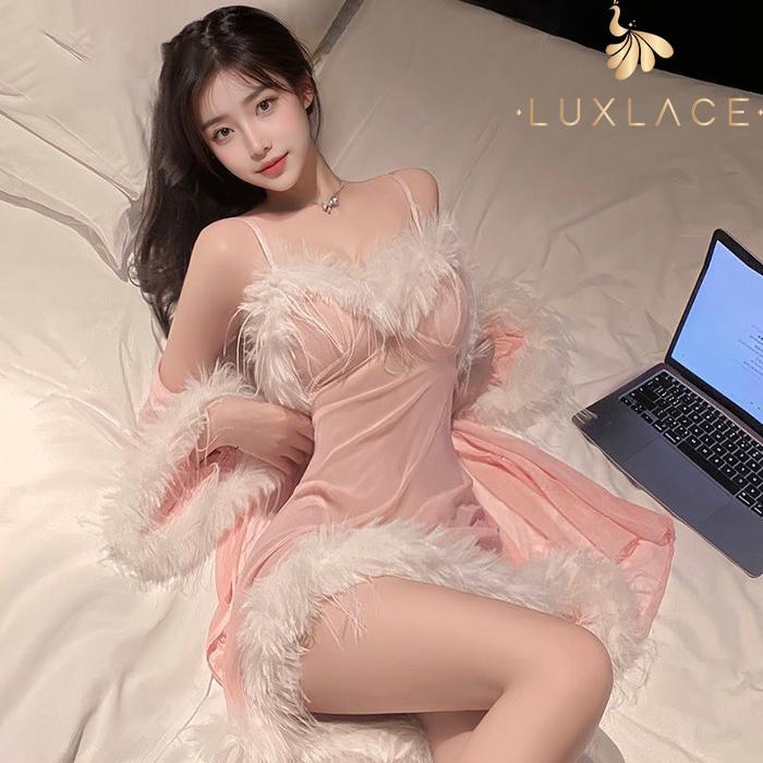 Luxlace baju dinas malam wanita hot lingery jumbo big size hot Pengiriman rahasia,maid sexy piyama w