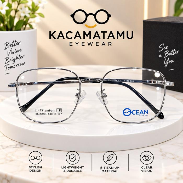 B-titanium frame plus lensa
