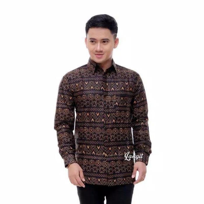 PROMO DINIE'STORE-TERBARU-KEMEJA BATIK PEKALONGAN PRIA MURAH MEWAH LENGAN PANJANG MOTIF CIBLEK-K007 