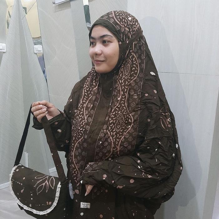 Mukena dewasa terusan tali rayon (free tas mukena)