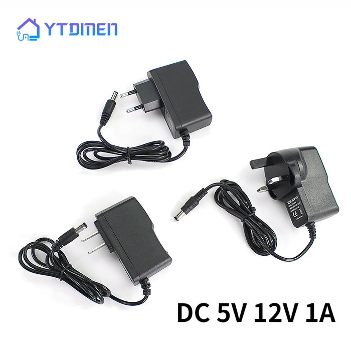 Power Supply Adapter DC 5V 12V 1A Adapter Switch Power Charger AC