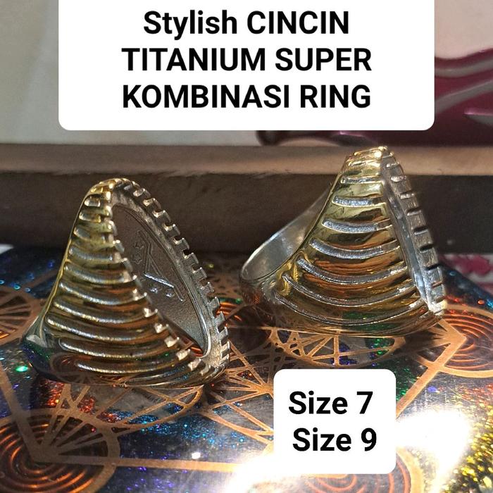 RING Cincin TITANIUM SUPER Kombinasi Ring Stylish Untuk Batu Permata atau Batu Akik Super #39 Emban 