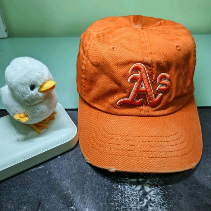 Topi MLB motif AS setelan kulit