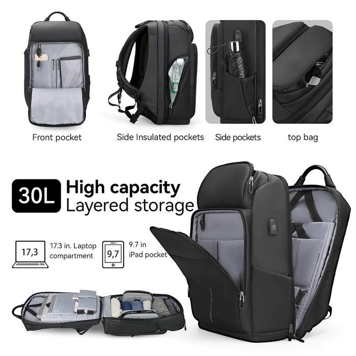 Mr7080D Tas Mark Ryden Laptop 17 Usb Travel Kerja Sekolah Mr7080