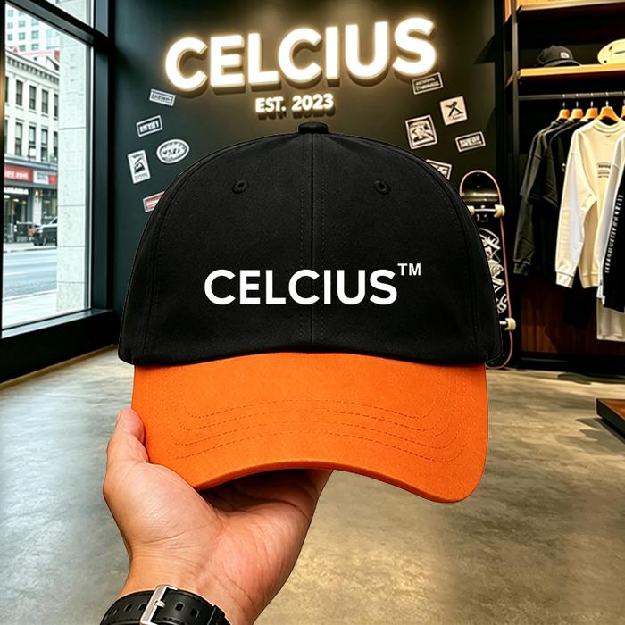 Topi CELCIUS ORI Kekinian Unisex Hitam Putih Topi Olahraga Casual Street Style Pria Wanita Premium