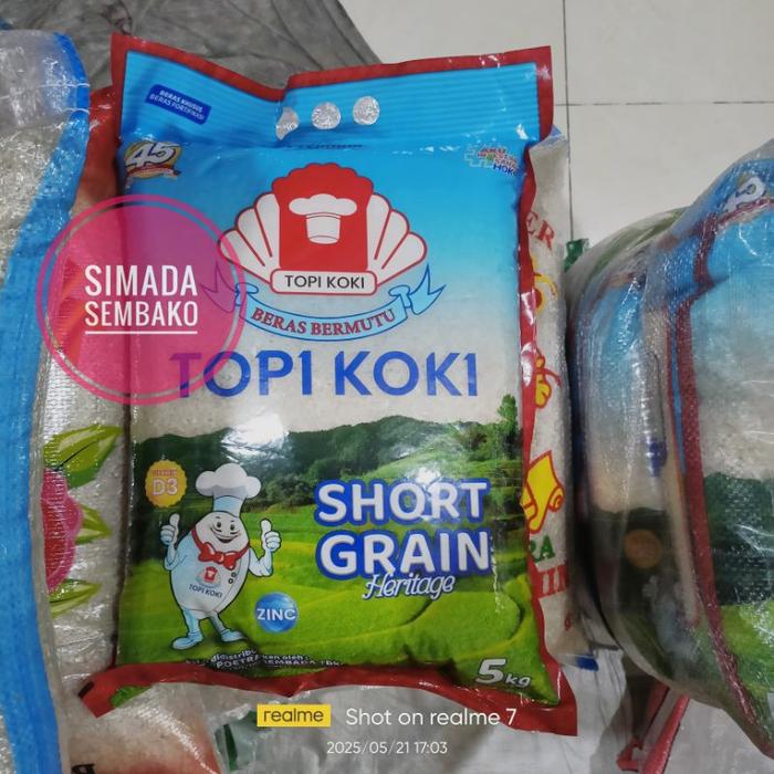 Beras topi koki short grain 5kg