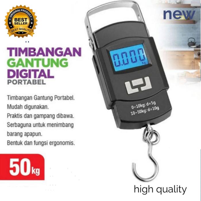 Timbangan Gantung Elektrik Kuat 50kg Timbangan Koper