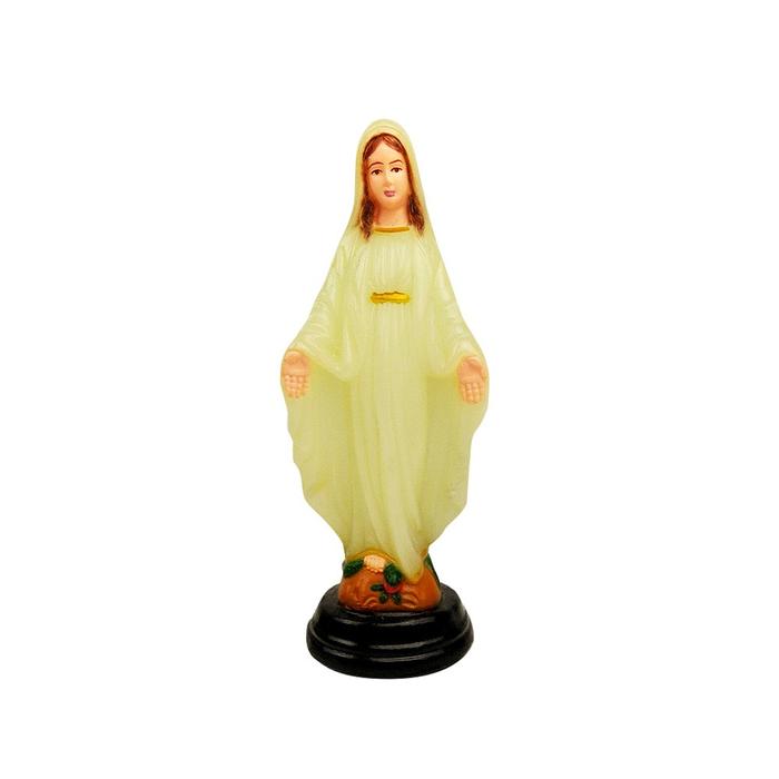 Patung Rohani Ave Maria Tangan Terbuka 15 cm Bunda Yesus Kristus Resin Fosfos Glow in The Dark