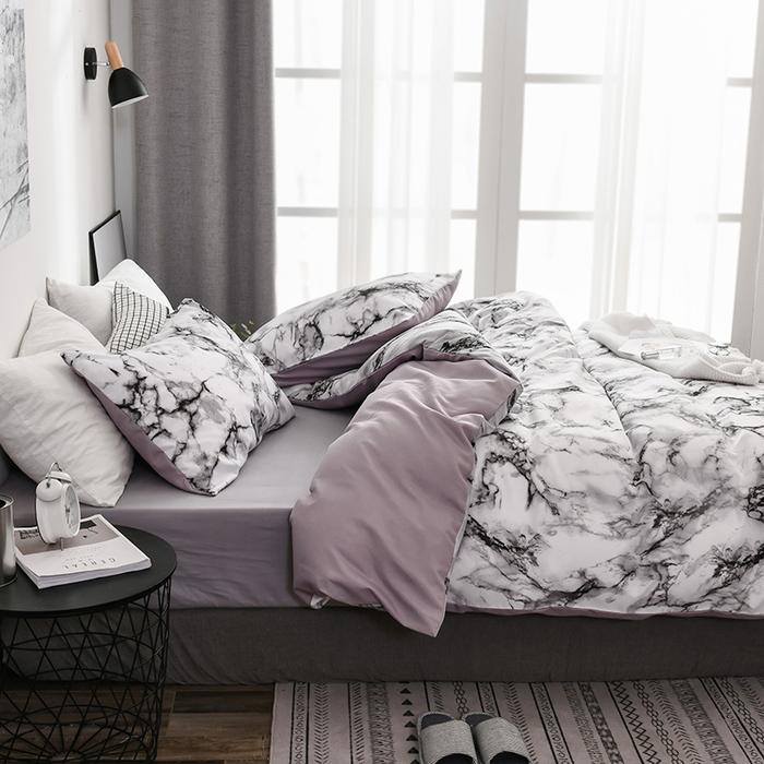 Selimut Penutup Tempat Tidur Set Kamar Tidur Marmer Selimut Penutup