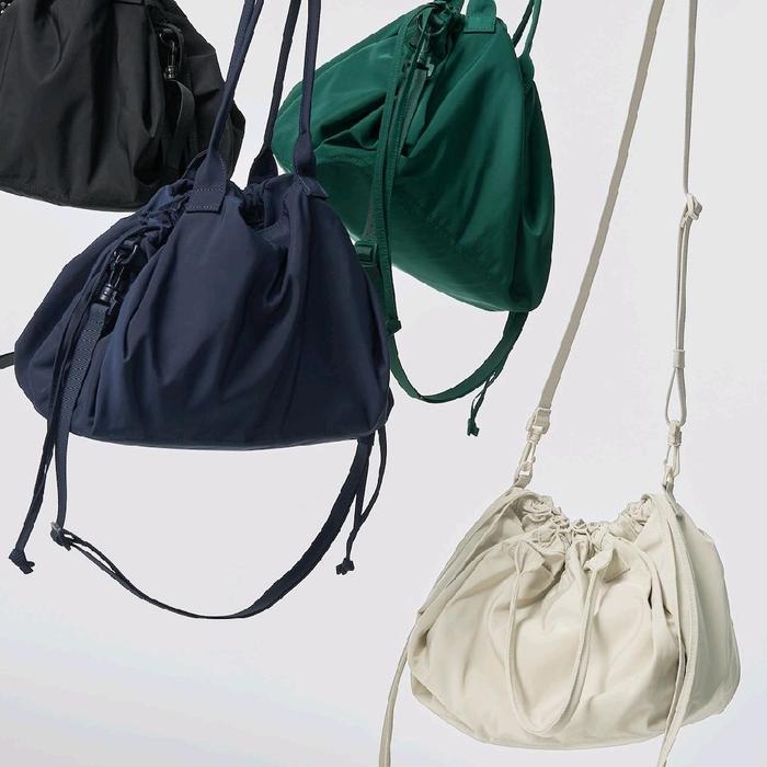 UNIQLO Tas Serut Water Repellent Fungsional Shoulder Bag ORIGINAL Jastip