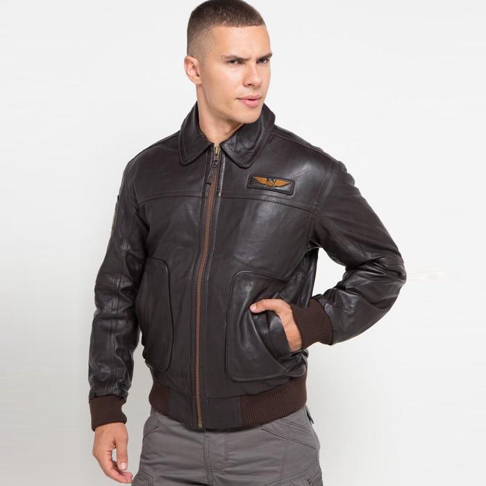 M.Gee Jaket Kulit Asli Pria Mgee Original JACK C501 Brown