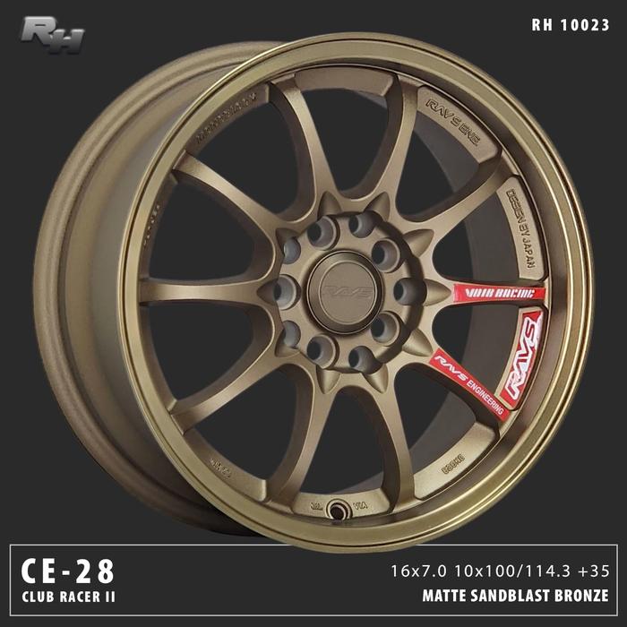 CE28/RH10023 MATTE SANDBLAST BRONZE VELG JF LUXURY R16