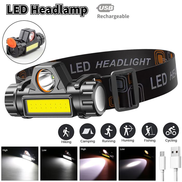 Powerful Headlamp USB Rechargeable LED Headlight USB Rechargeable LED
