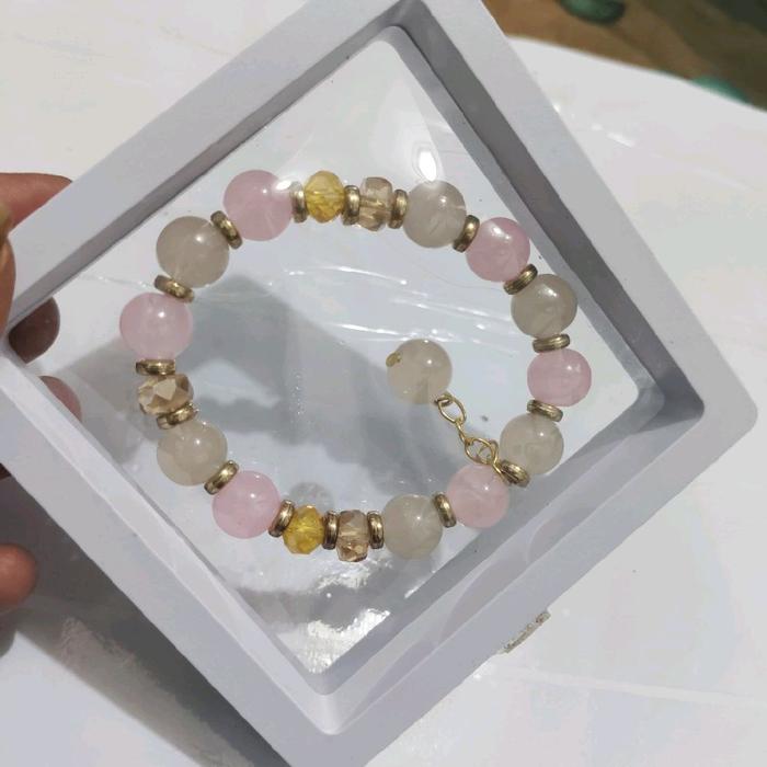 gelang batu giok hijau kristal viral terbaru kristal premium