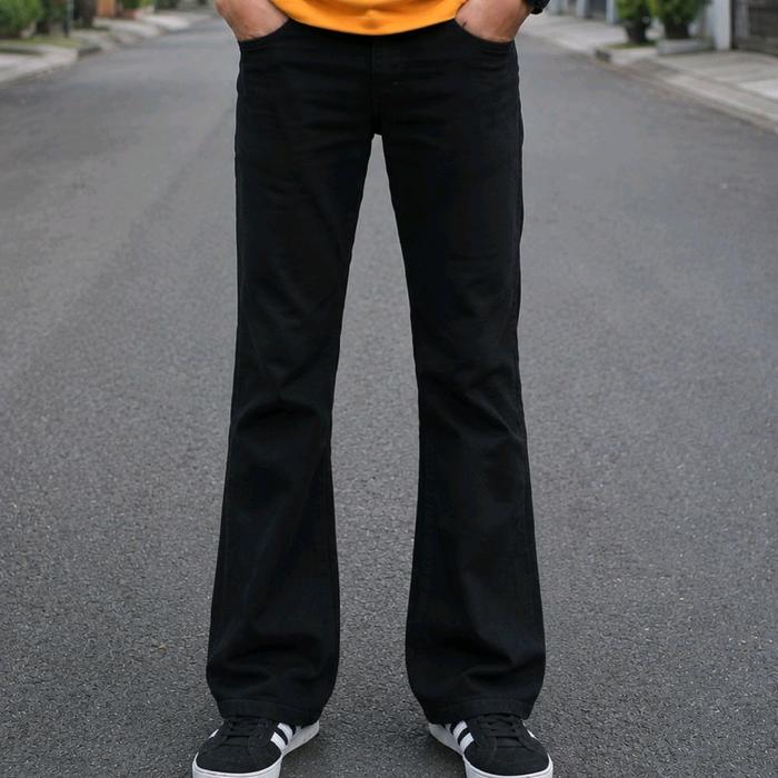 Celana Jeans Pria Cutbray Hitam/ Cutbray Bootcut