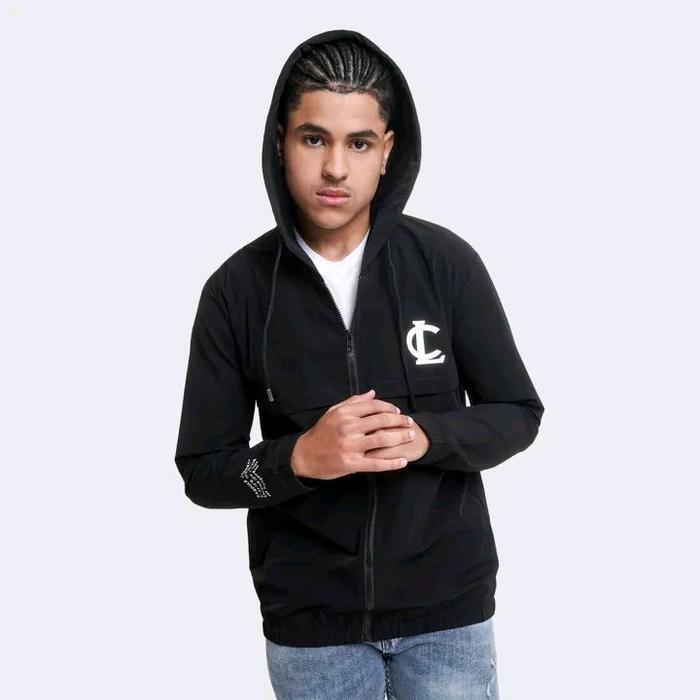 CELCIUS Print HD Brand Hoodie Zipper I31000056C Black