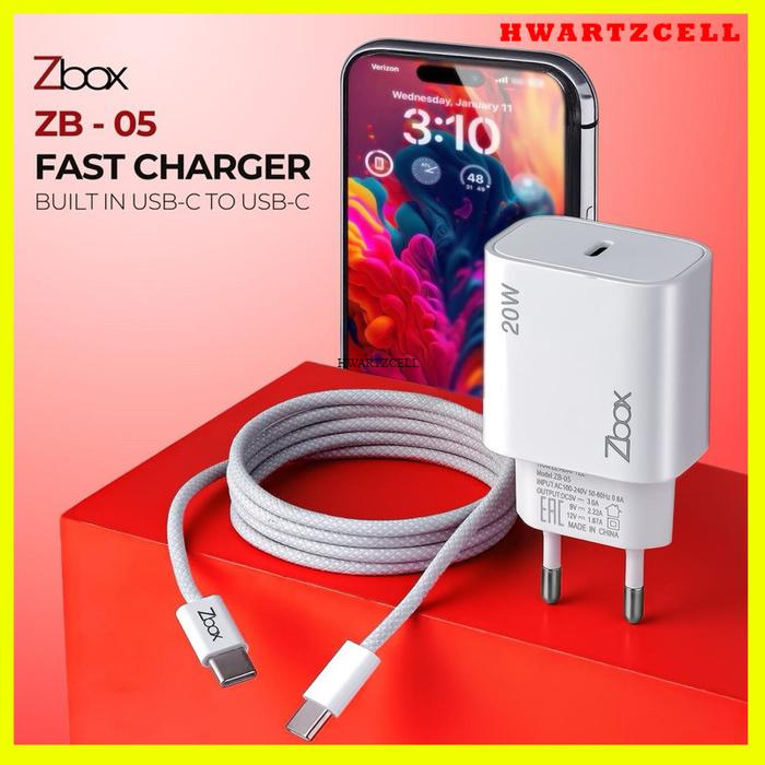 [HWARTZ] CHARGER ZBOX ZB-05 TYPE-C TO TYPE-C | TYPE-C TO LIGHTNING | ORIGINAL | FAST CHARGING