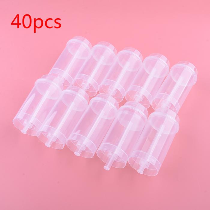 40Pcs Transparent PP Anti-skid DIY Pushable Push Up Pop Cake Holders