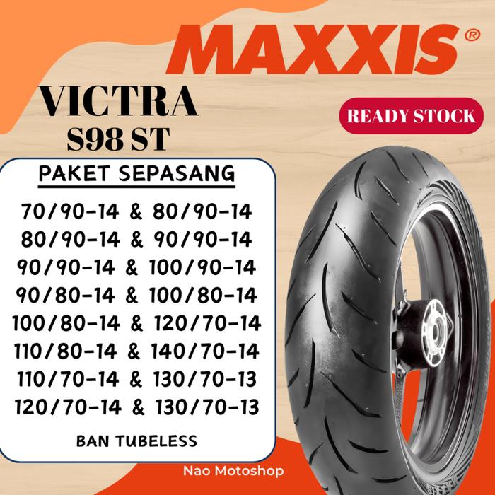 Baru [PAKET SEPASANG ] BAN TUBELESS MAXXIS VICTRA RING 14 VARIO BEAT MIO SCOOPY PCX AEROX LEXY [FREE