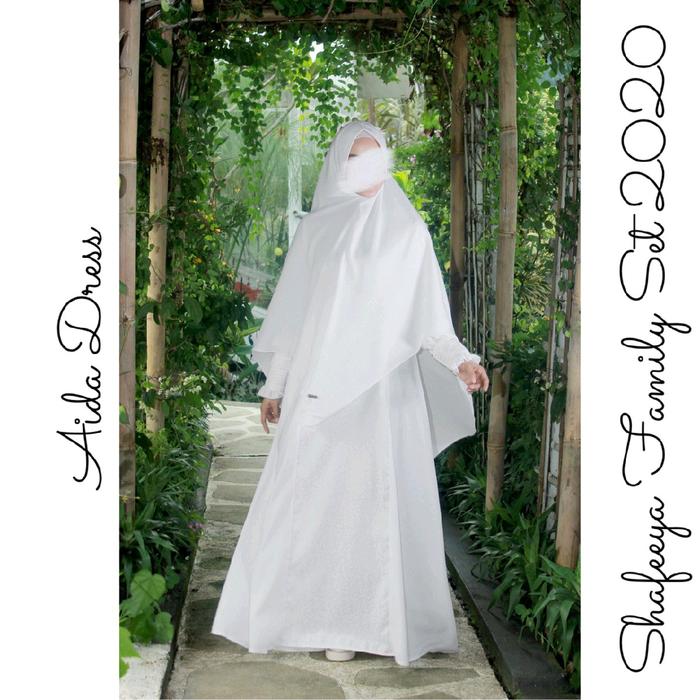 Shafeeya Khimar Nurani Broken White L kerudung wanita dewasa  Muslim Syari  Jilbab Panjang Soft Cant