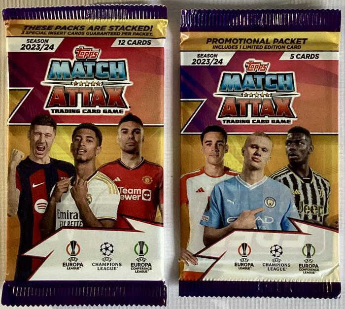 Topps Match Attax Champions League Season 2024/2024 [23/24] Trading Cards 1x Booster Pack and 1x Pro