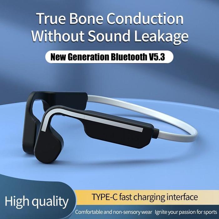 HT5 Bluetooth 5.0 True Bone Conduction Headset Sport Wireless Earphone